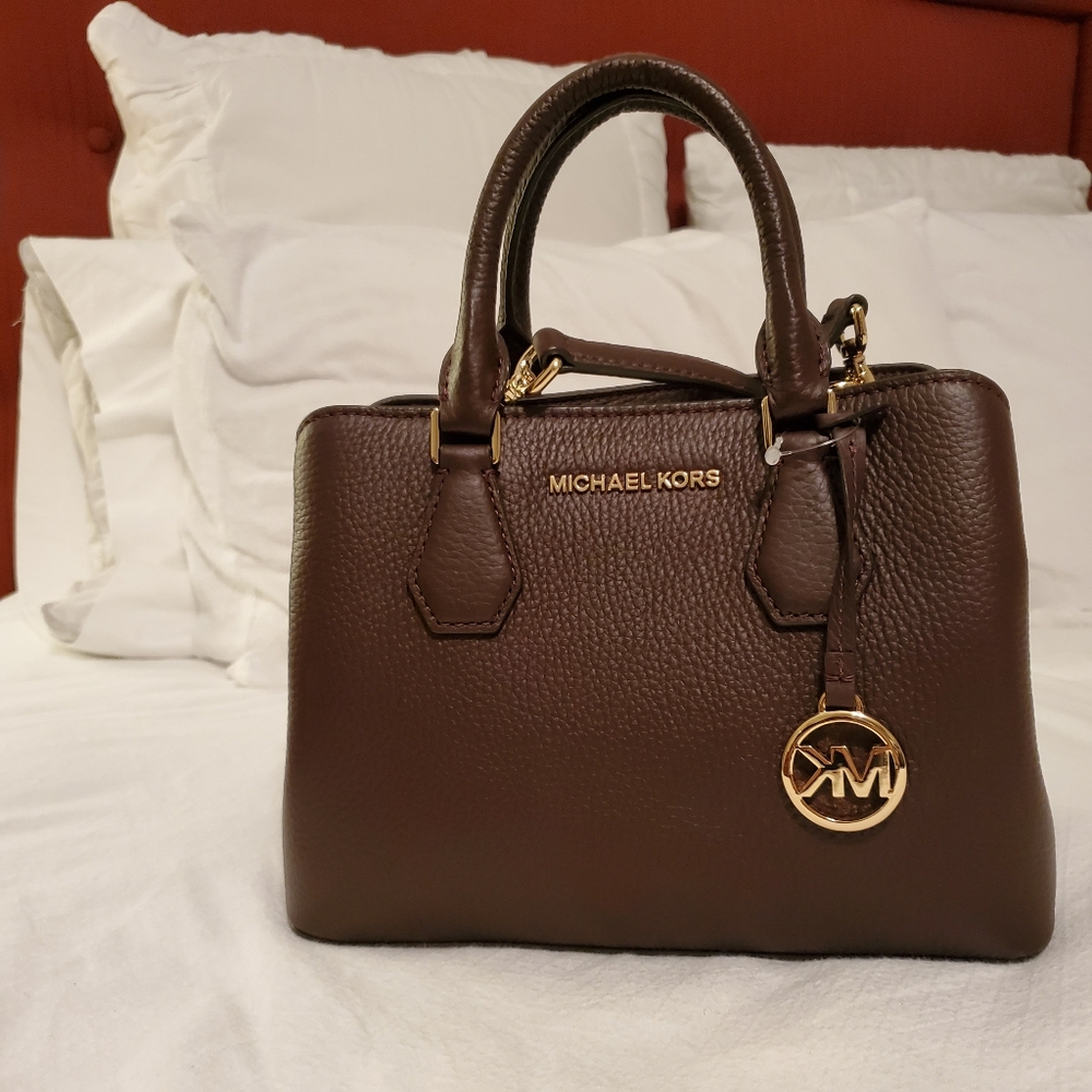 Michael Kors Camille Small Leather Satchel-Barolo